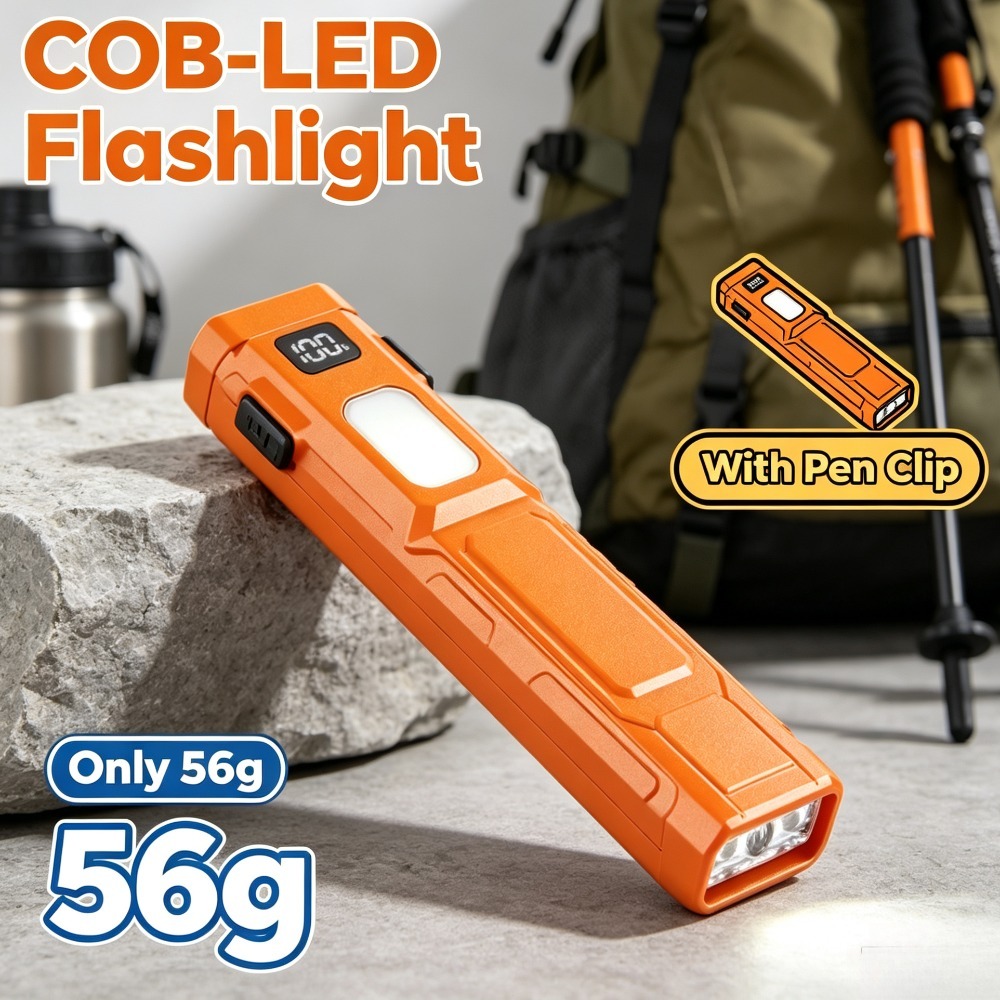 COB LED EDC Flashlight Pen‑Cli - Outdoor Adventure Trips ulasan dan harga